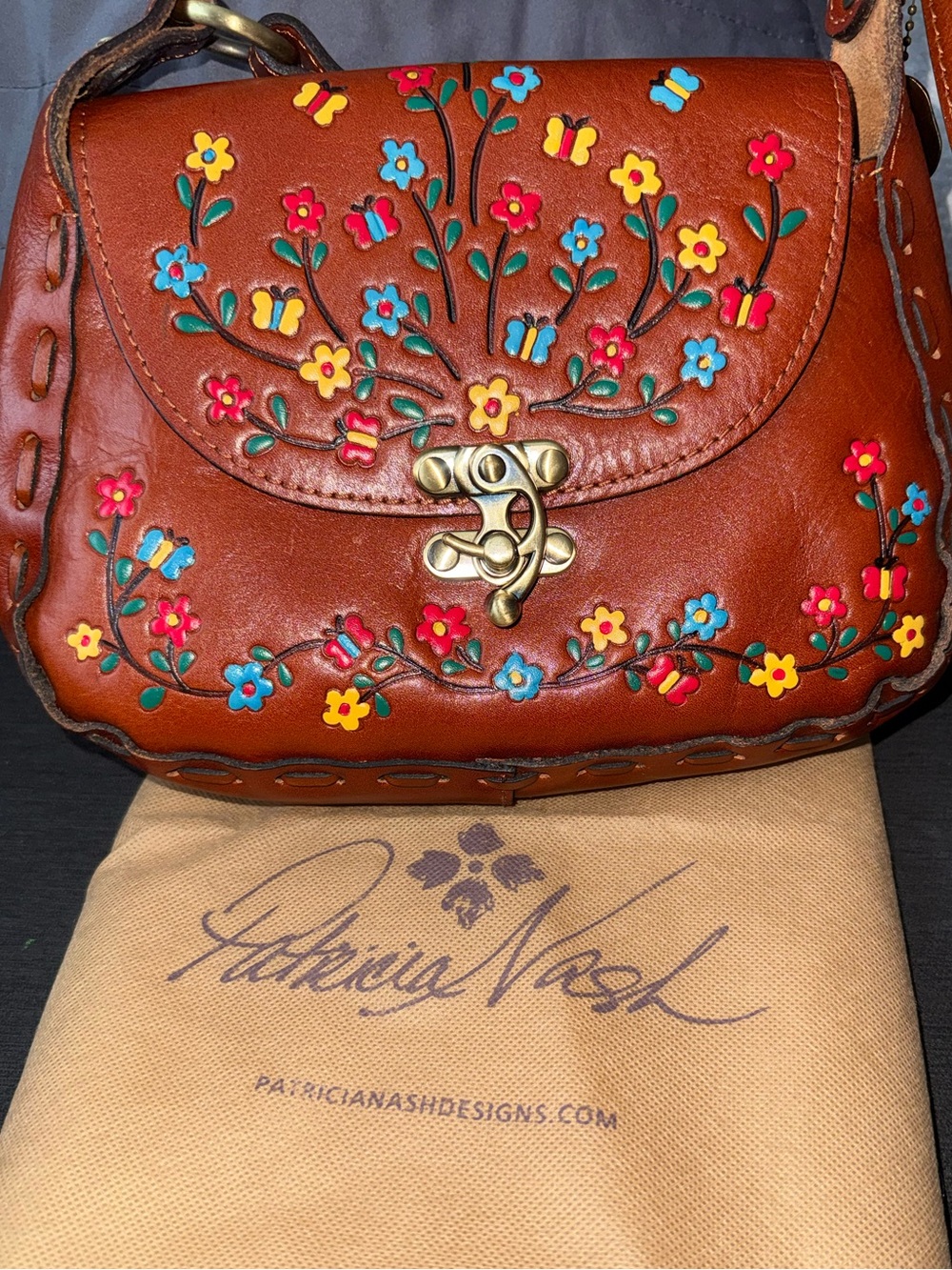 Patricia Nash Micaela Baguette Flap Crossbody Bag - Picture 10 of 10